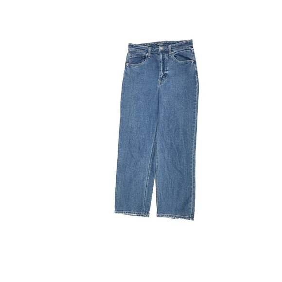 Wild Fable Highest Rise Straight Button Fly Women's size 8 Dark Blue Denim Jeans - Picture 1 of 5